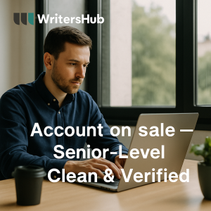 WritersHub Senior-Level Account – Verified & High-Performing