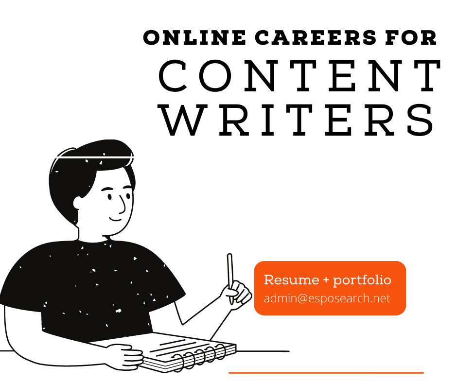 Online careers for content writers at esposearch