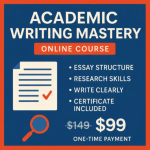 Academic Writing Mastery Course for U.S. College Students – Learn to Write A+ Papers